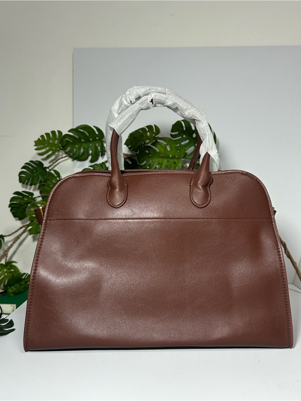 The Row Brown Leather Satchel